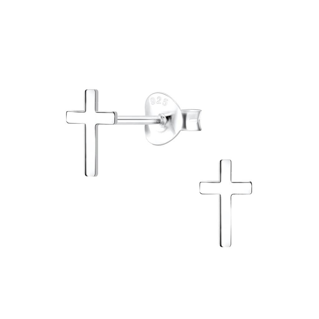 Cross Studs Silber