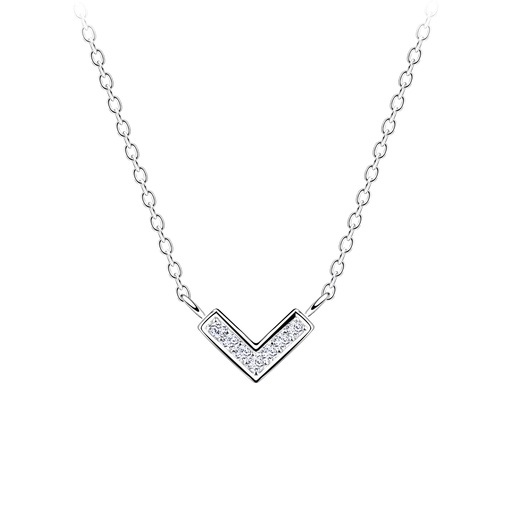 Chevron Kette Silber