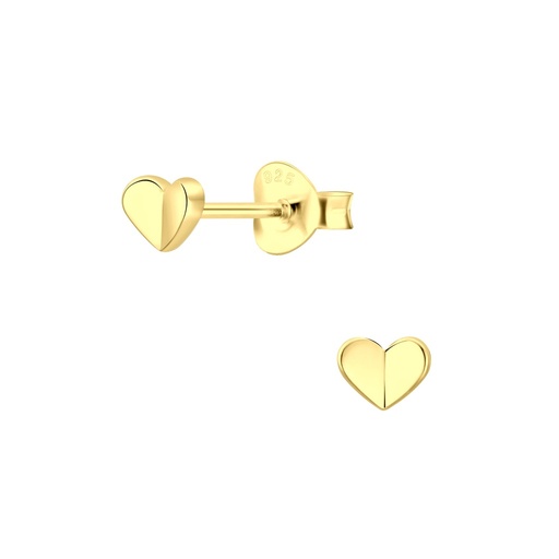 Heart Studs Gold