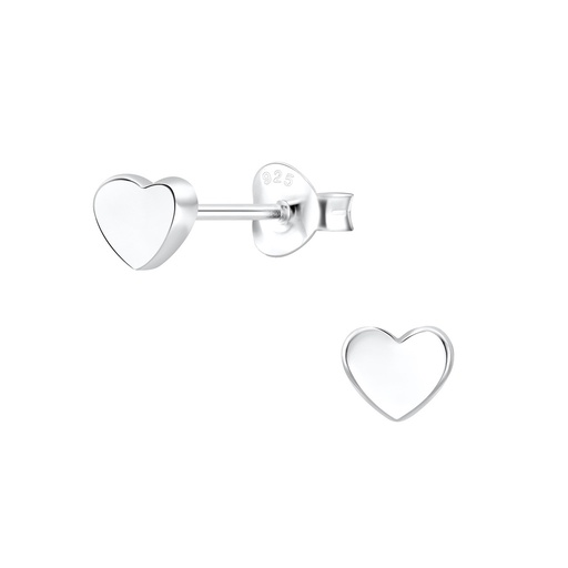 Heart Studs Silber