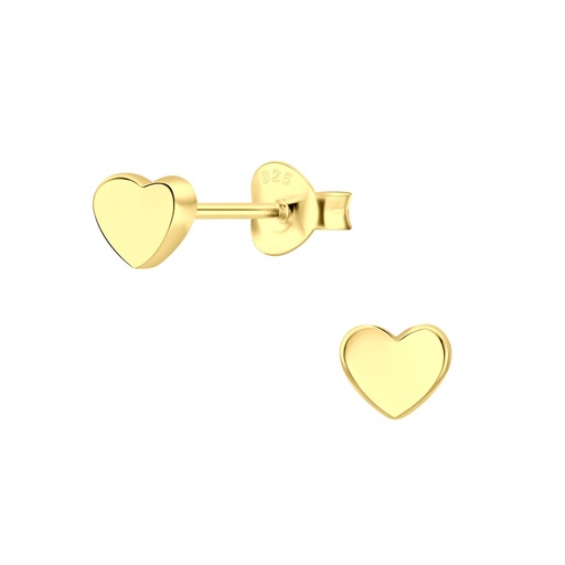 Heart Studs Gold