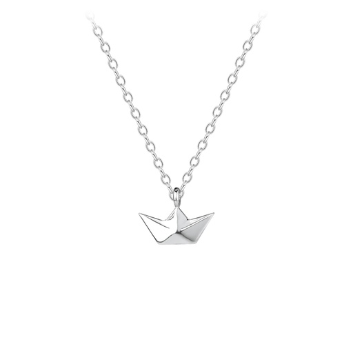 Origami Boat Kette Silber