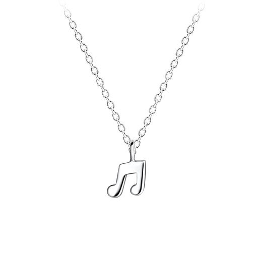 Music Note Kette Silber